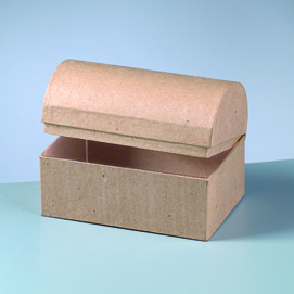Karton-Schatztruhe 15x10x10,5cm